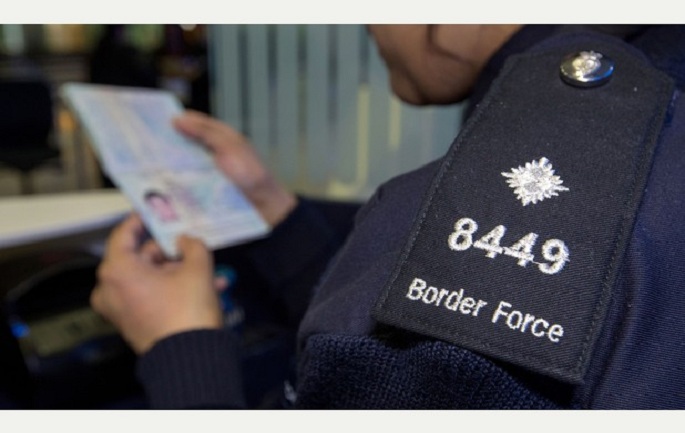 File photo dated 04/06/14 of a Border Force officer checking passports of arrival passengers in Terminal 2, The Queen Terminal, at Heathrow Airport, as the Government's attempts to slash net migration to the tens of thousands have been dealt another blow as official figures revealed another jump in arrivals to the UK. PRESS ASSOCIATION Photo. Issue date: Thursday August 28, 2014. Overall net migration - the difference between migrants leaving and arriving in the UK - rose to 243,000 in the year to March, a "statistically significant increase" from 175,000 the previous year, the Office for National Statistics (ONS) said. See PA story POLITICS Immigration. Photo credit should read: Steve Parsons/PA Wire