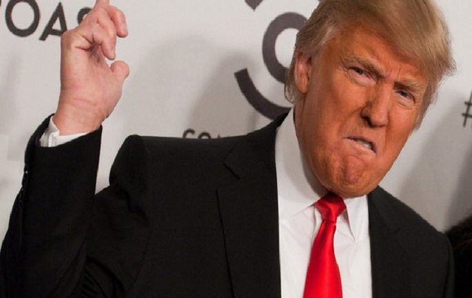 Donald Trump arrives to his Comedy Central Roast in New York, Wednesday, March 9, 2011. (AP Photo/Charles Sykes)
